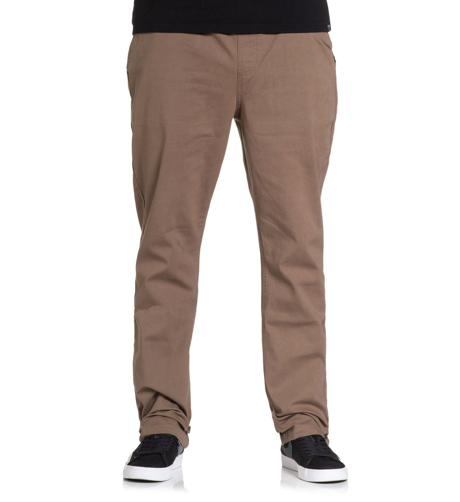 Stretched E-Waist Canvas Pants – Walnut
