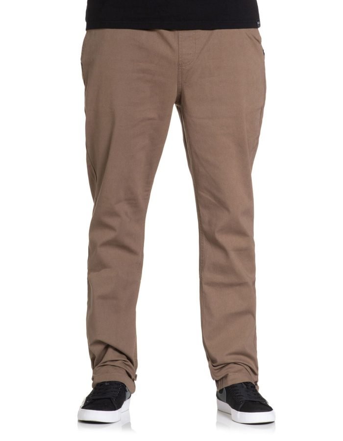 Stretched E-Waist Canvas Pants – Walnut